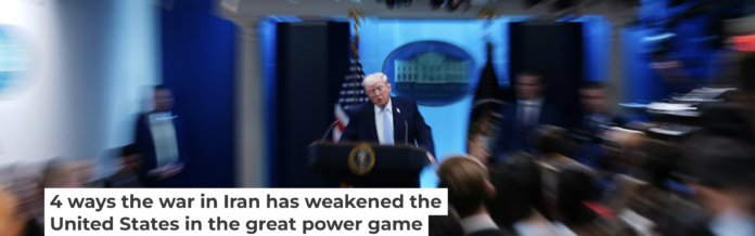 China and Russia view the U.S. grand strategy as increasingly out of focus. AP Photo/Julia Demaree Nikhinson